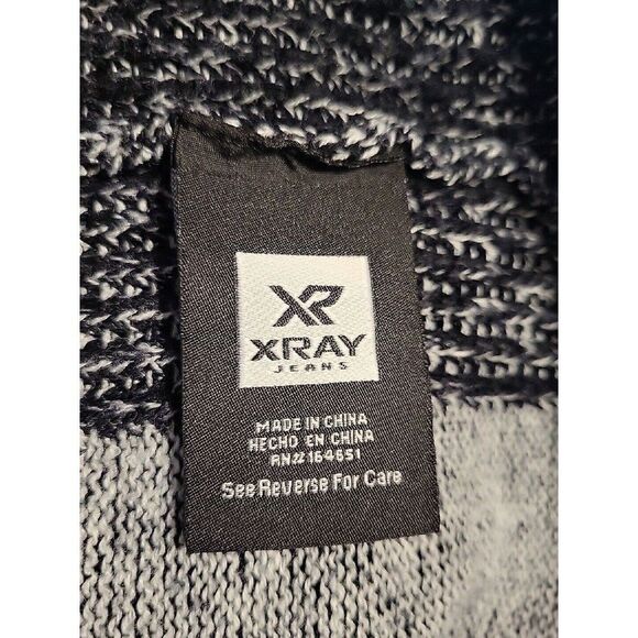Xray jeans Black Marbled 1/4 Zip Mock Neck Sweater Size S Small Knit - Picture 4 of 11